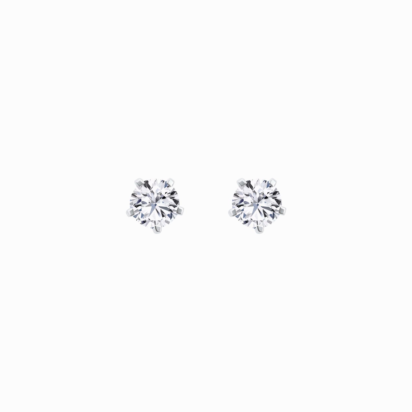 Lab Diamond Round Solitaire Stud Earrings 10K Gold (1.62ct. tw.)
