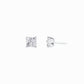 Lab Diamond Princess Cut Solitaire Stud Earrings 18K Gold (2.84 ct. tw.)