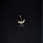 Crescent Pavé Lab Diamond Solid Stud Earrings Sterling Silver