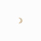 Crescent Diamond Solid Gold Stud Earrings