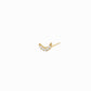 Crescent Diamond Solid Gold Stud Earrings