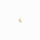 Lighting Bolt One Diamond Solid Gold Stud Earrings