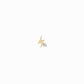 Lighting Bolt One Diamond Solid Gold Stud Earrings