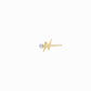 Lighting Bolt One Diamond Solid Gold Stud Earrings