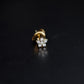 Flower Pavé Lab Diamond Solid Gold Stud Earrings Sterling Silver