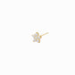 Flower Diamond Solid Gold Stud Earrings