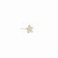 Flower Diamond Solid Gold Stud Earrings
