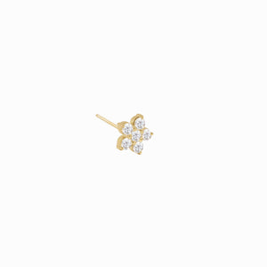 
          
          Load image into Gallery viewer, Flower Diamond Solid Gold Stud Earrings
          
          