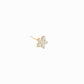Flower Diamond Solid Gold Stud Earrings