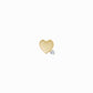 Heart One Pavé Diamond Stud Earrings 14K Gold