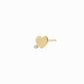 Heart One Pavé Diamond Stud Earrings 14K Gold