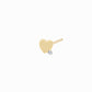 Heart One Pavé Diamond Stud Earrings 14K Gold