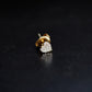 Heart Pavé Lab Diamond Stud Earrings 14K Gold