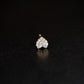 Heart Pavé Diamond Stud Earrings 14K Gold