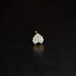 Heart Pavé Lab Diamond Stud Earrings 14K Gold