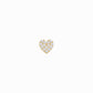 Heart Diamond Solid Gold Stud Earrings