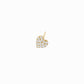 Heart Diamond Solid Gold Stud Earrings