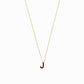 J Initial Letter Enamel Necklace 14K Solid Gold