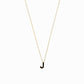 J Initial Letter Enamel Necklace 14K Solid Gold