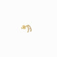 Eclipse A Initial Letter Pavé Diamond Earring 14K Gold