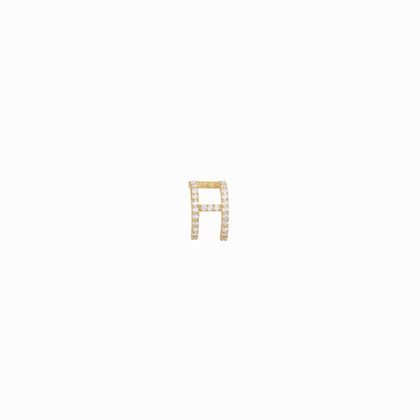 Eclipse H Initial Letter Diamond Earring