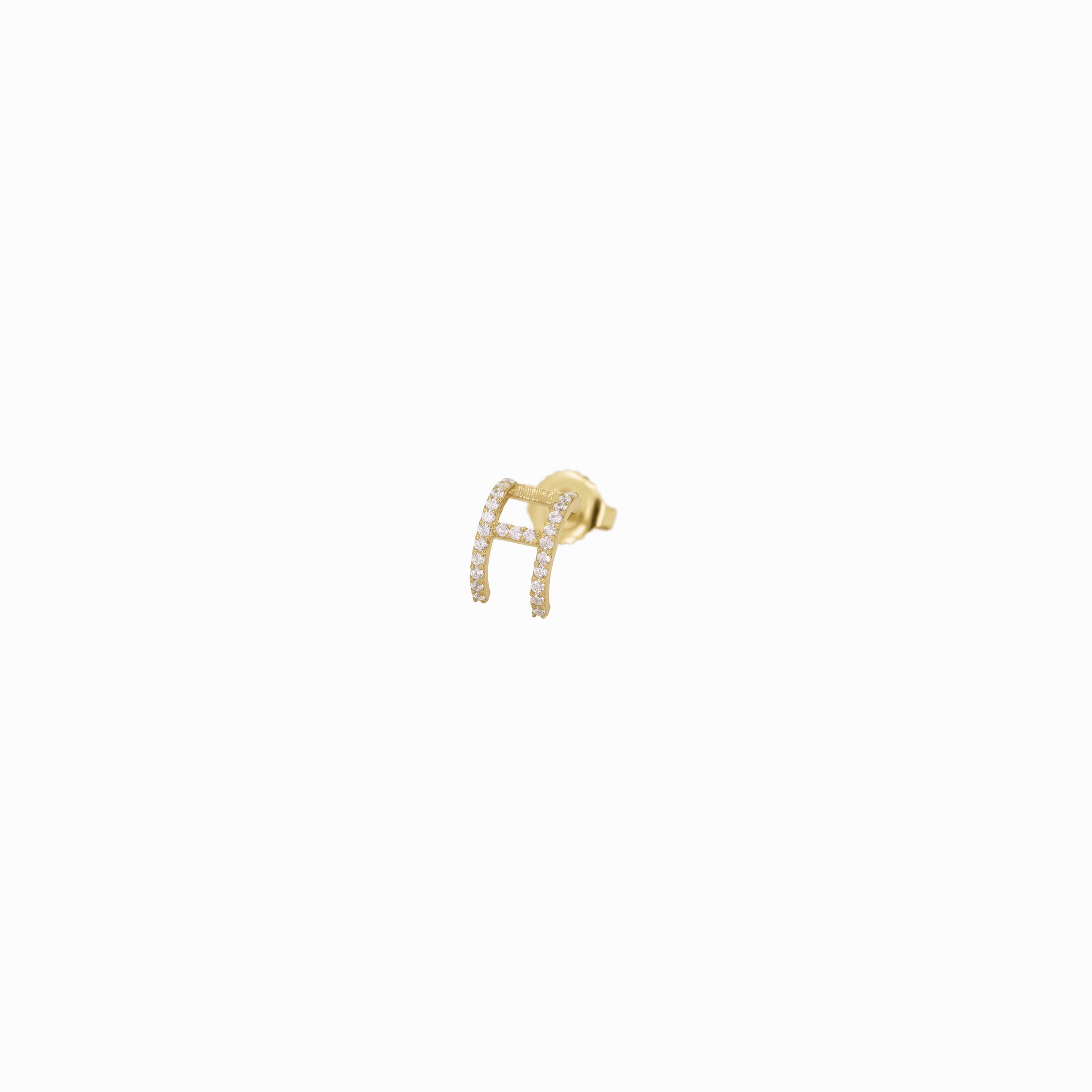Eclipse H Initial Letter Diamond Earring