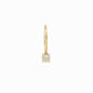 Eclipse M Initial Letter Lab Diamond Hoops Earring 14K Gold