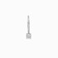 Eclipse M Initial Letter Lab Diamond Hoops Earring Sterling Silver
