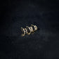 Eclipse A Initial Letter Pavé Diamond Earring 14K Gold