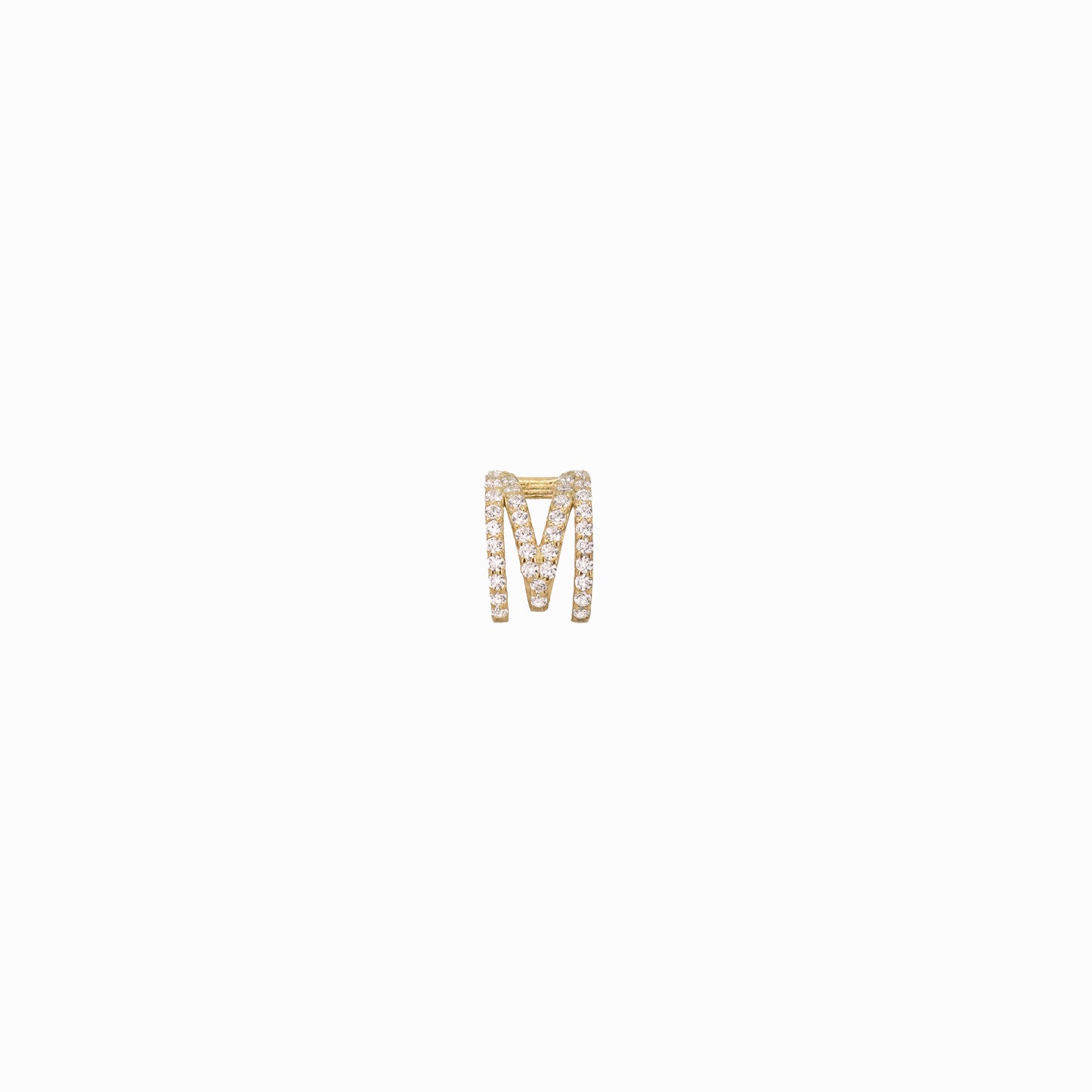 Eclipse M Initial Letter Diamond Earring