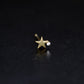Star One Pavé Lab Diamond Stud Earrings Sterling Silver