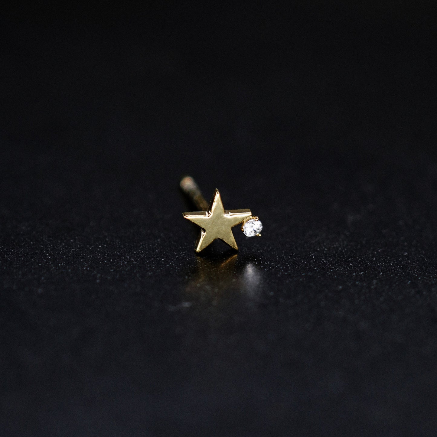 Star One Pavé Lab Diamond Stud Earrings Sterling Silver