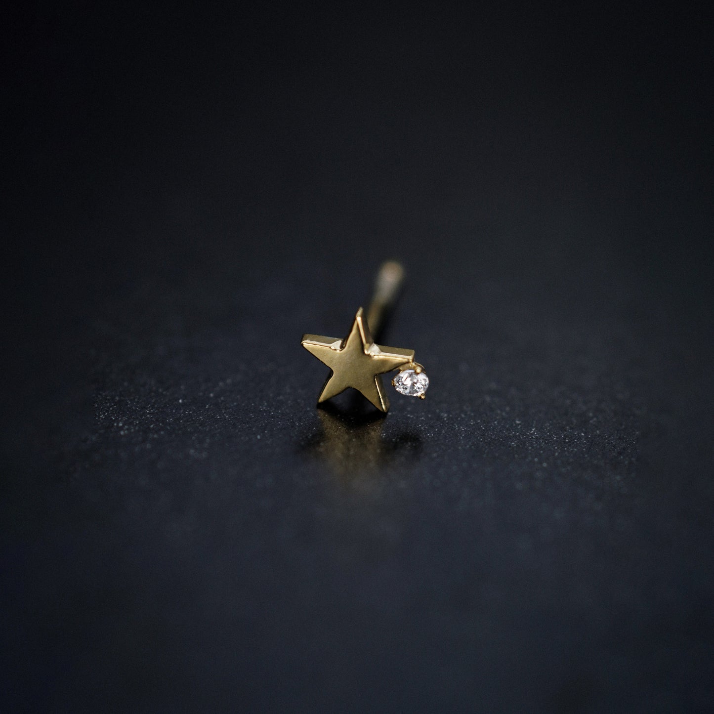 Star One Pavé Lab Diamond Stud Earrings Sterling Silver