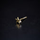 Star One Pavé Lab Diamond Stud Earrings Sterling Silver