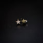 Star One Pavé Lab Diamond Stud Earrings Sterling Silver