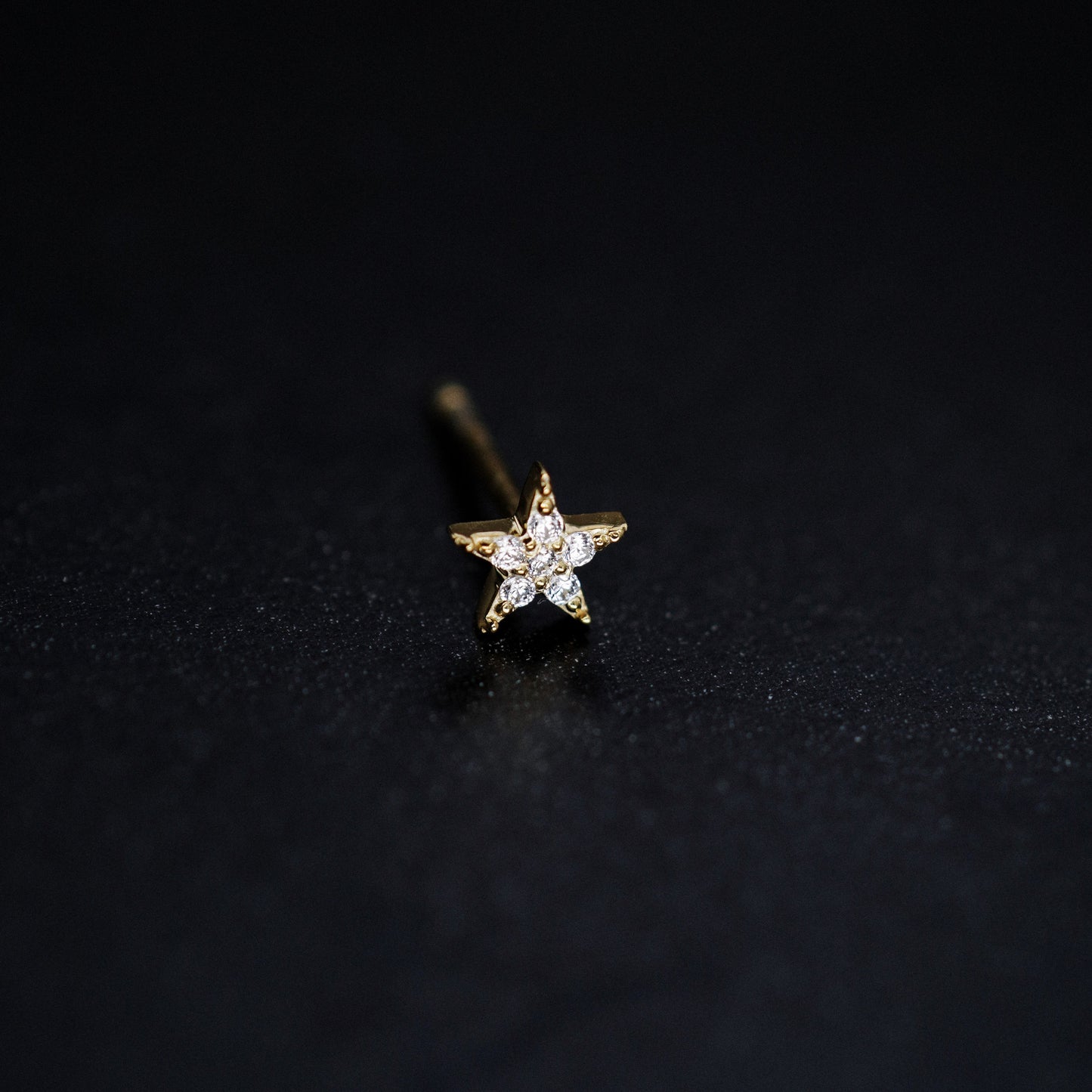Star Pavé Lab Diamond Stud Earrings Sterling Silver