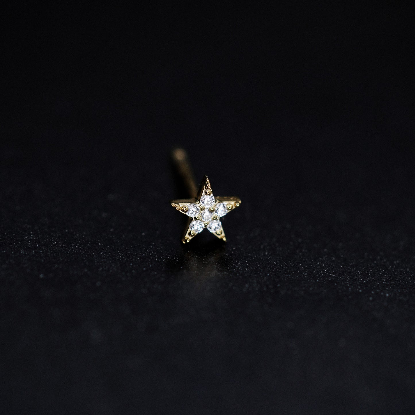 Star Pavé Lab Diamond Stud Earrings Sterling Silver