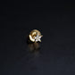 Star Pavé Lab Diamond Stud Earrings Sterling Silver