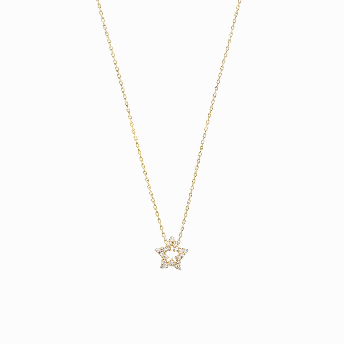 Ellipse Star Diamond Necklace