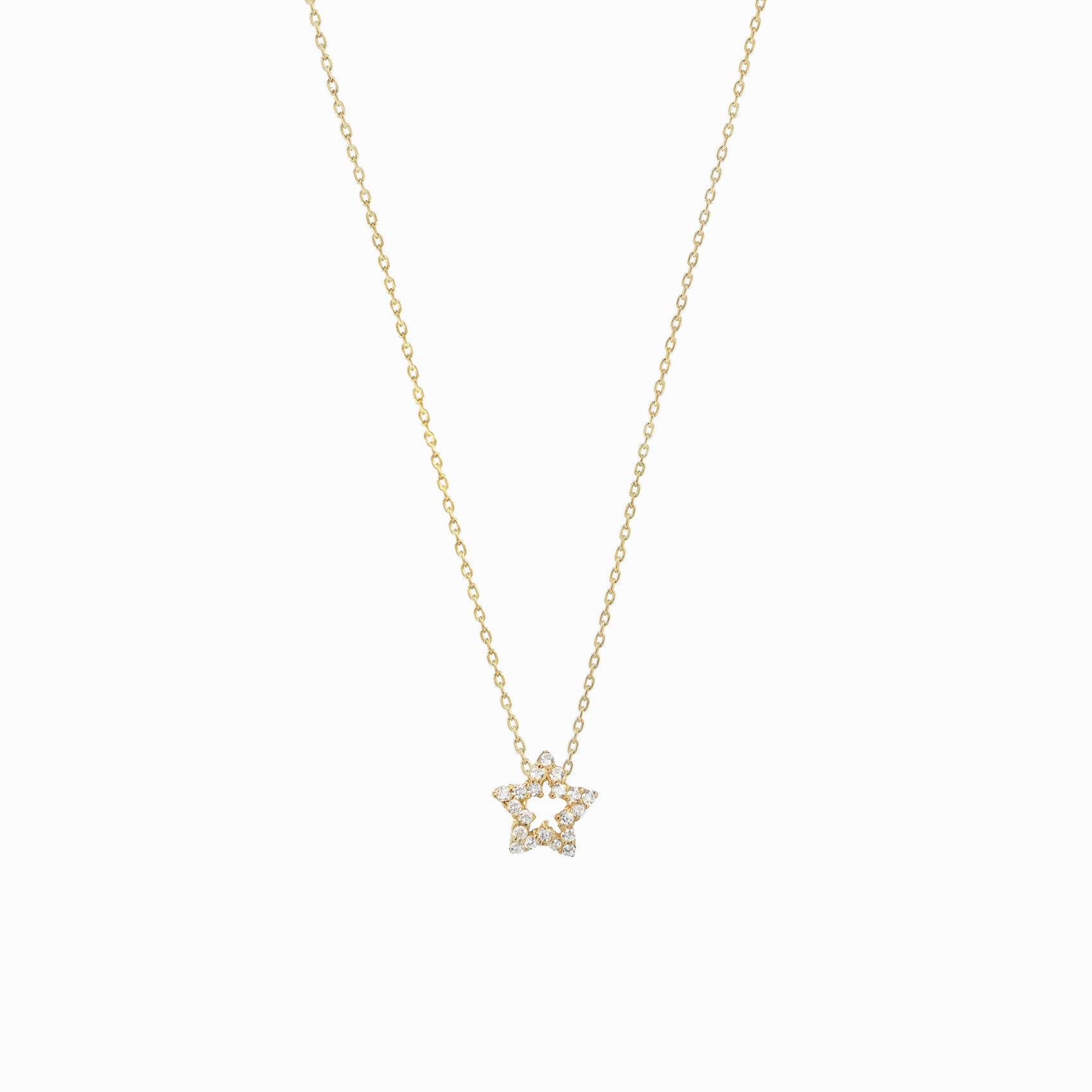 Ellipse Star Diamond Necklace