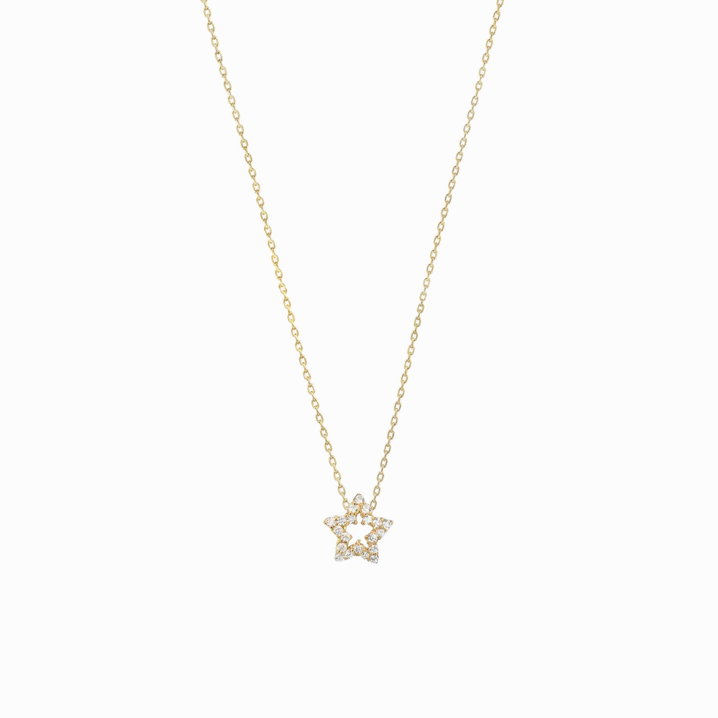 Ellipse Star Diamond Necklace