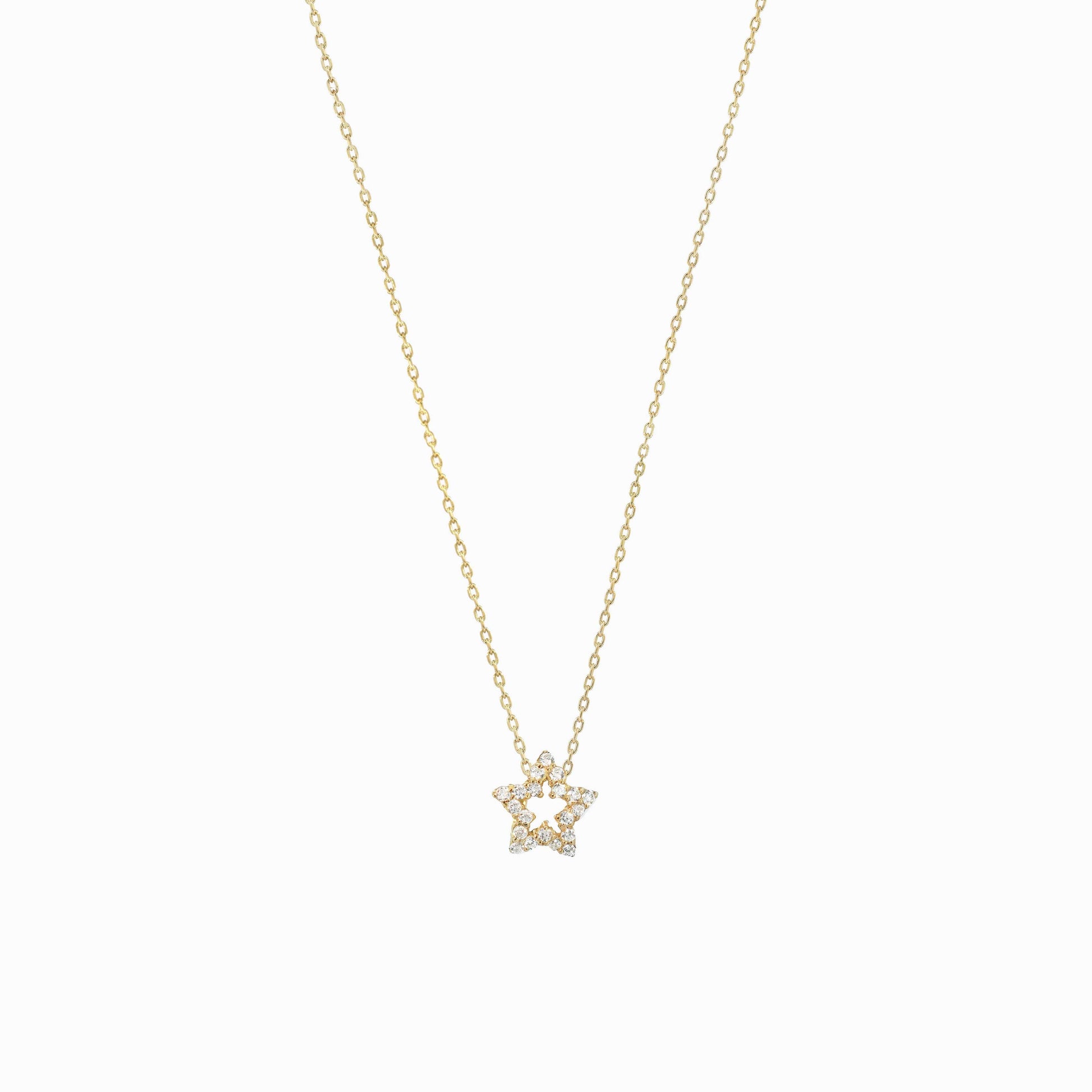 Ellipse Star Diamond Necklace