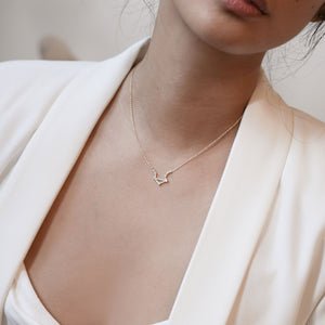 
          
          Load image into Gallery viewer, Libra Constellation Pavé Lab Diamond Gold Necklace SAMPE
          
          