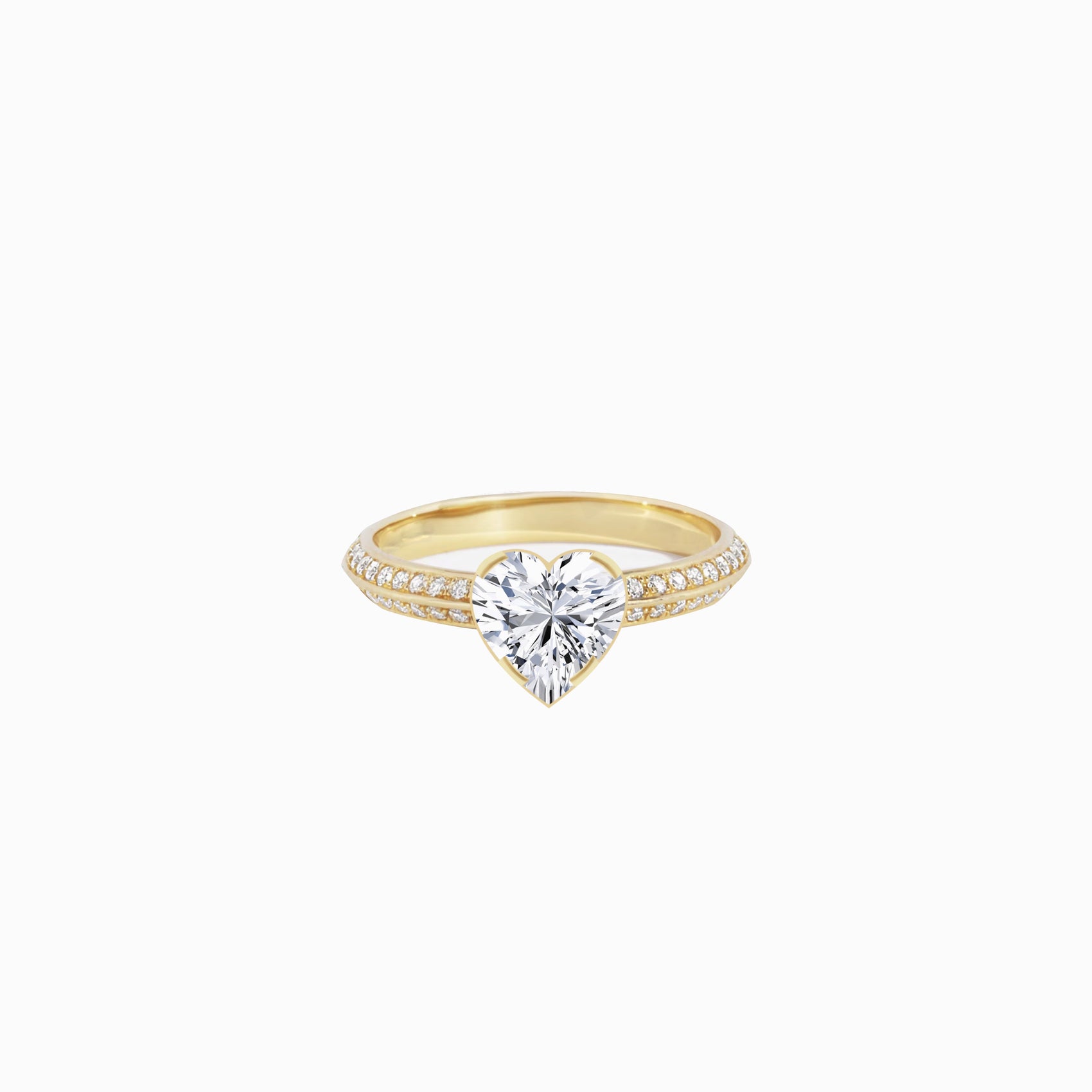 Heart Lab Pavé Diamond Luv Ring