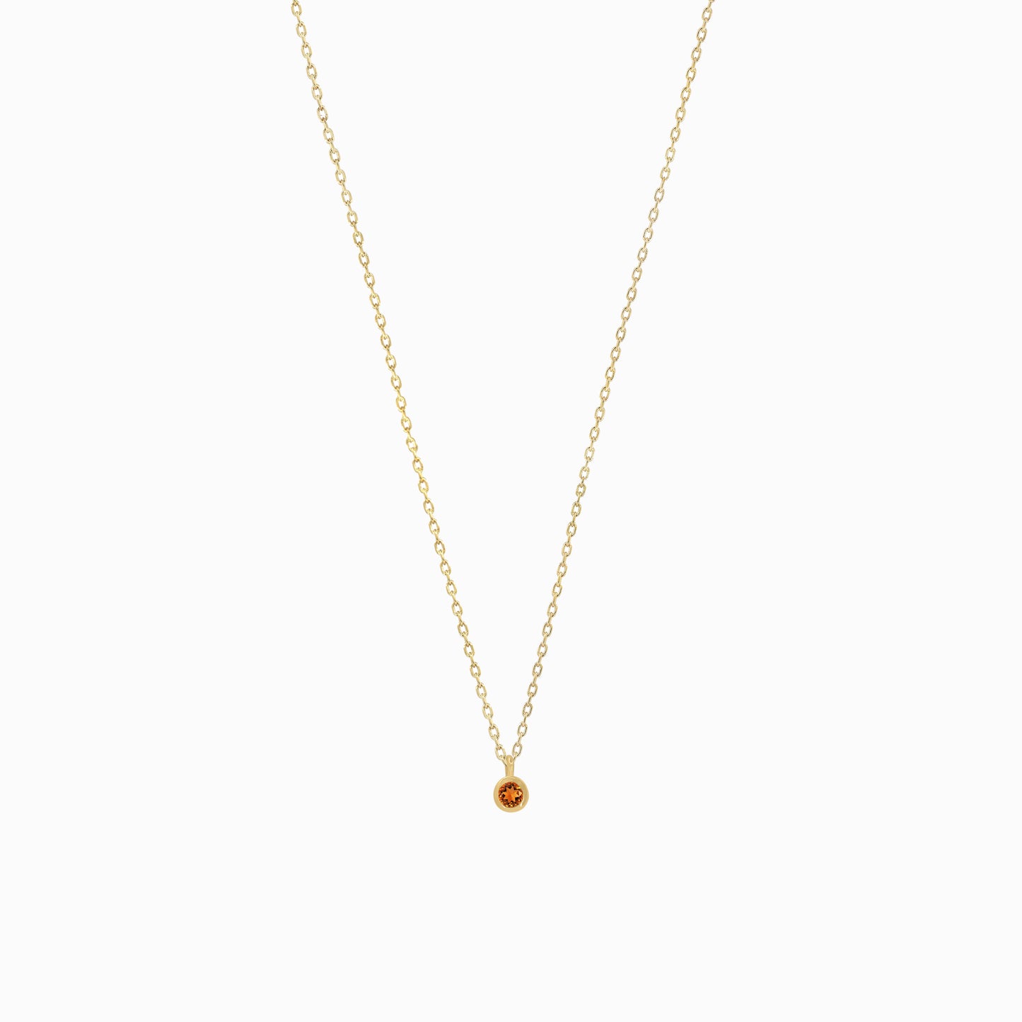 Birthstone Pendant Necklace 14k Solid Gold