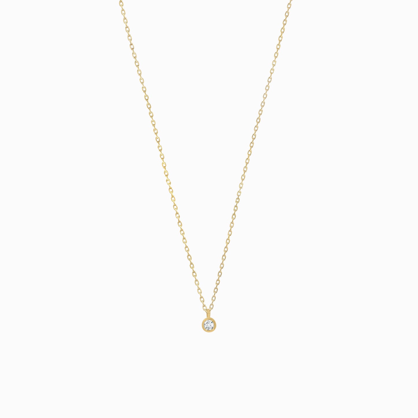 Birthstone Pendant Necklace 14k Solid Gold