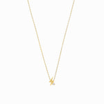 Lighting Bolt One Diamond Solid Gold Necklace