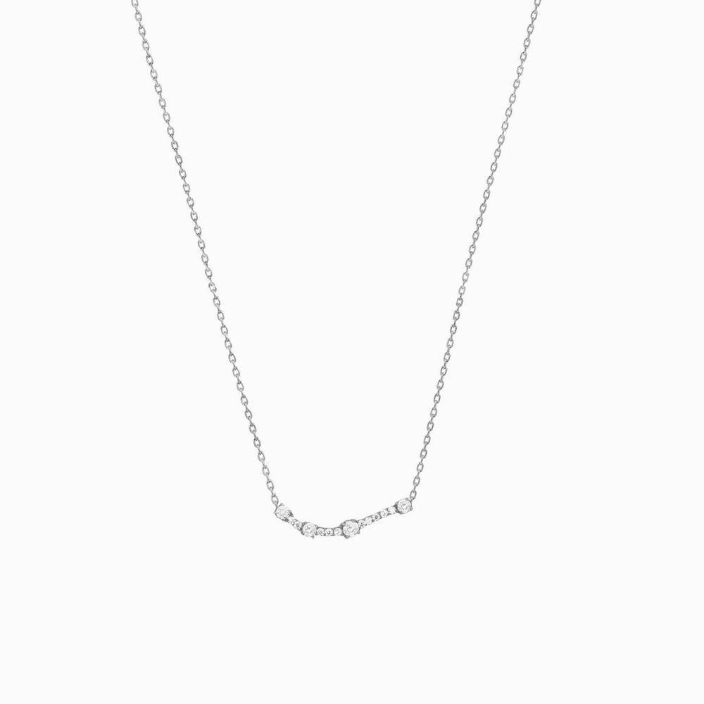 Aries Constellation Pavé Lab Diamond Necklace Sterling Silver