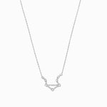 Libra Constellation Pavé Diamond Sterling Silver Necklace