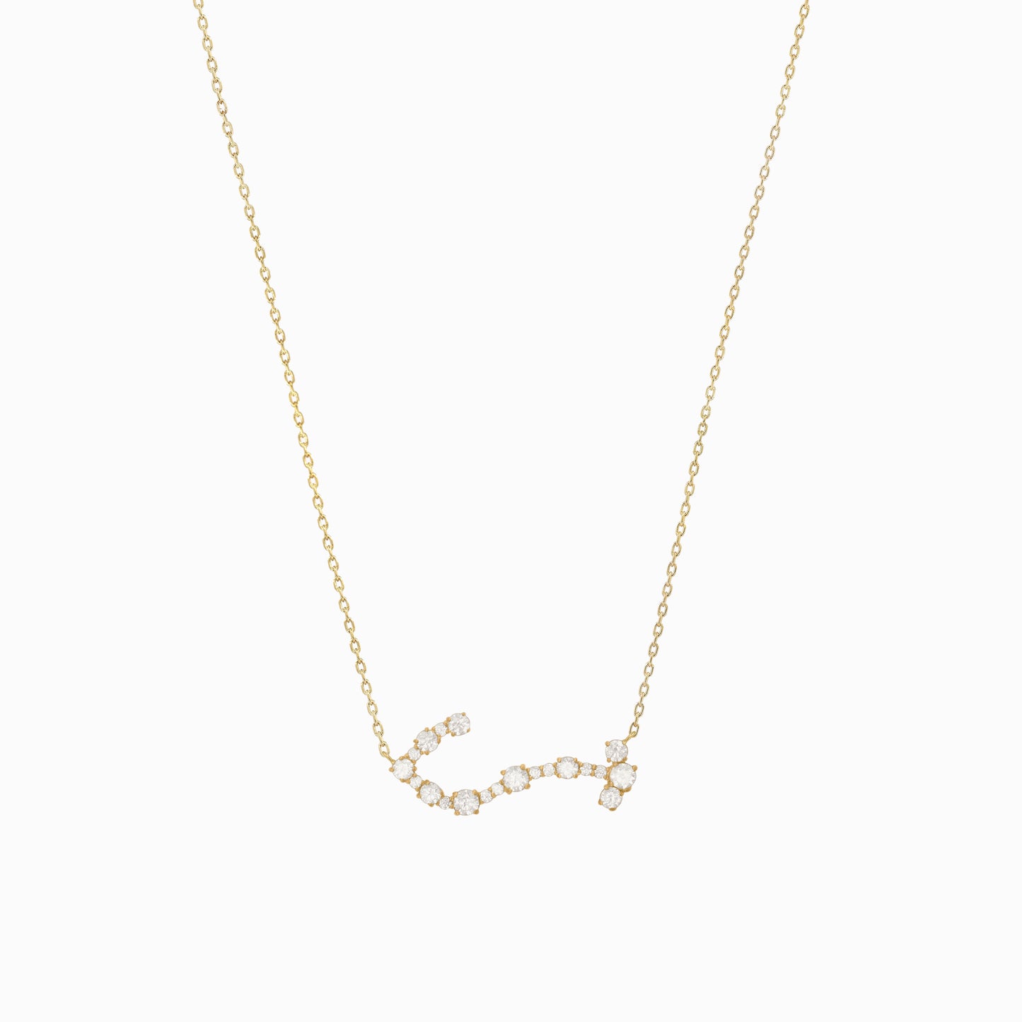 Scorpio Constellation Pavé Lab Diamond Necklace 14K Solid Gold